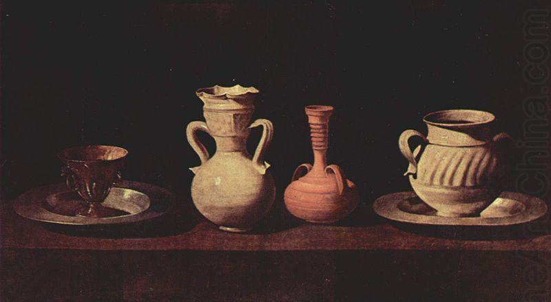 Francisco de Zurbaran Tazas y vasos china oil painting image